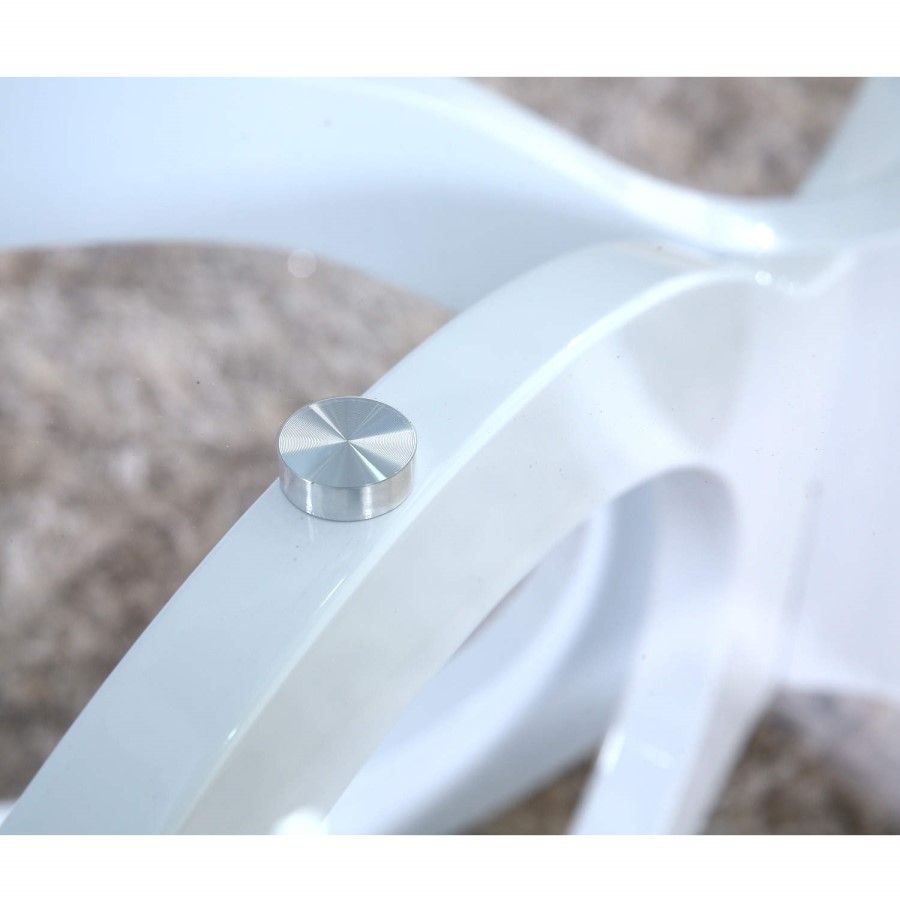 Tiffany White High Gloss Looped Base Coffee Table
