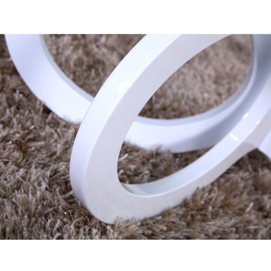 Tiffany White High Gloss Looped Base Coffee Table
