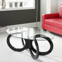 Tiffany Black High Gloss Looped Base Coffee Table