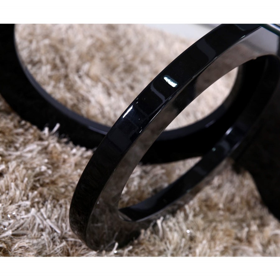 Tiffany Black High Gloss Looped Base Coffee Table
