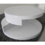 GRADE A2 - High Gloss White Coffee Table with Rotating Top - Tiffany Range