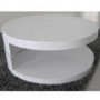GRADE A1 - High Gloss White Coffee Table with Rotating Top - Tiffany Range