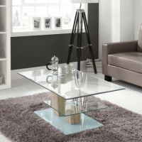 Tiffany 2 Tier Glass Coffee Table 