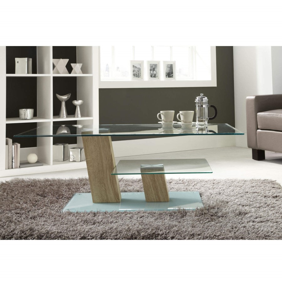 Tiffany 2 Tier Glass Coffee Table 