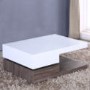 GRADE A2 - Tiffany White High Gloss Two Tone Rotating Top Coffee Table
