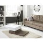 GRADE A2 - Tiffany White High Gloss Two Tone Rotating Top Coffee Table