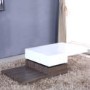GRADE A2 - Tiffany White High Gloss Two Tone Rotating Top Coffee Table