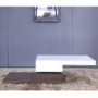 GRADE A2 - Tiffany White High Gloss Two Tone Rotating Top Coffee Table