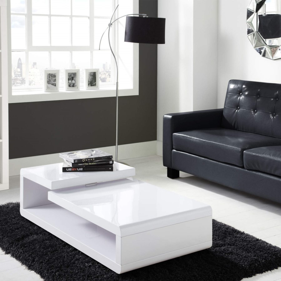 High Gloss White High Gloss Coffee Table - Tiffany Range