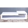 GRADE A1 - Tiffany White High Gloss Double Level Coffee Table 