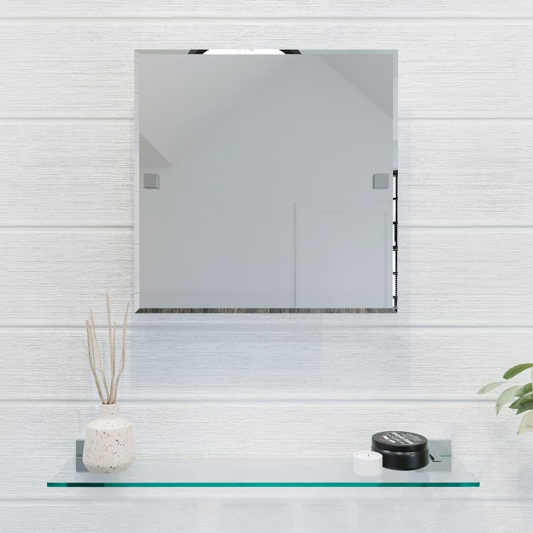 Square Tilting Bathroom Mirror 380 x 380mm - Croydex