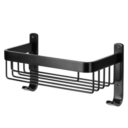 Black Wall Mounted Shower Caddy - Croydex - Furniture123