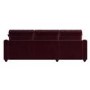Burgundy Velvet Left Hand Corner Sofa Bed with Storage - Quinn