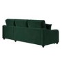 Dark Green Velvet Right Hand Corner Sofa Bed with Storage - Quinn