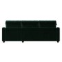 Dark Green Velvet Right Hand Corner Sofa Bed with Storage - Quinn