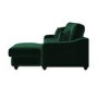 Dark Green Velvet Right Hand Corner Sofa Bed with Storage - Quinn
