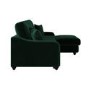 Dark Green Velvet Right Hand Corner Sofa Bed with Storage - Quinn