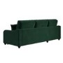 Dark Green Velvet Left Hand Corner Sofa Bed with Storage - Quinn