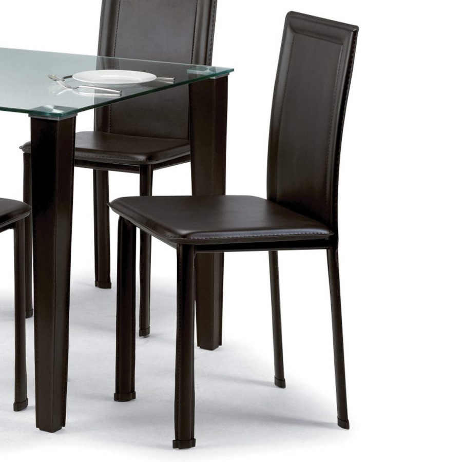 Julian Bowen Quattro Brown Faux Leather Dining Chair