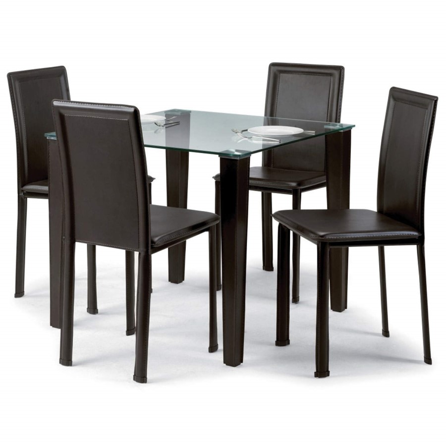 Julian Bowen Quattro Brown Faux Leather Dining Chair