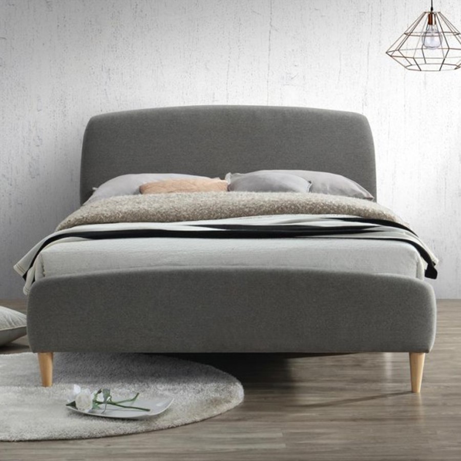 Birlea Quebec Upholstered Grey Kingsize Bed