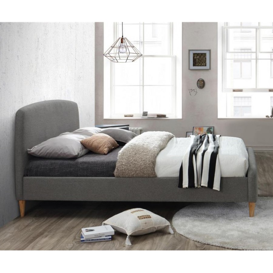 Birlea Quebec Upholstered Grey Kingsize Bed
