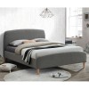 Birlea Quebec Upholstered Grey Double Bed