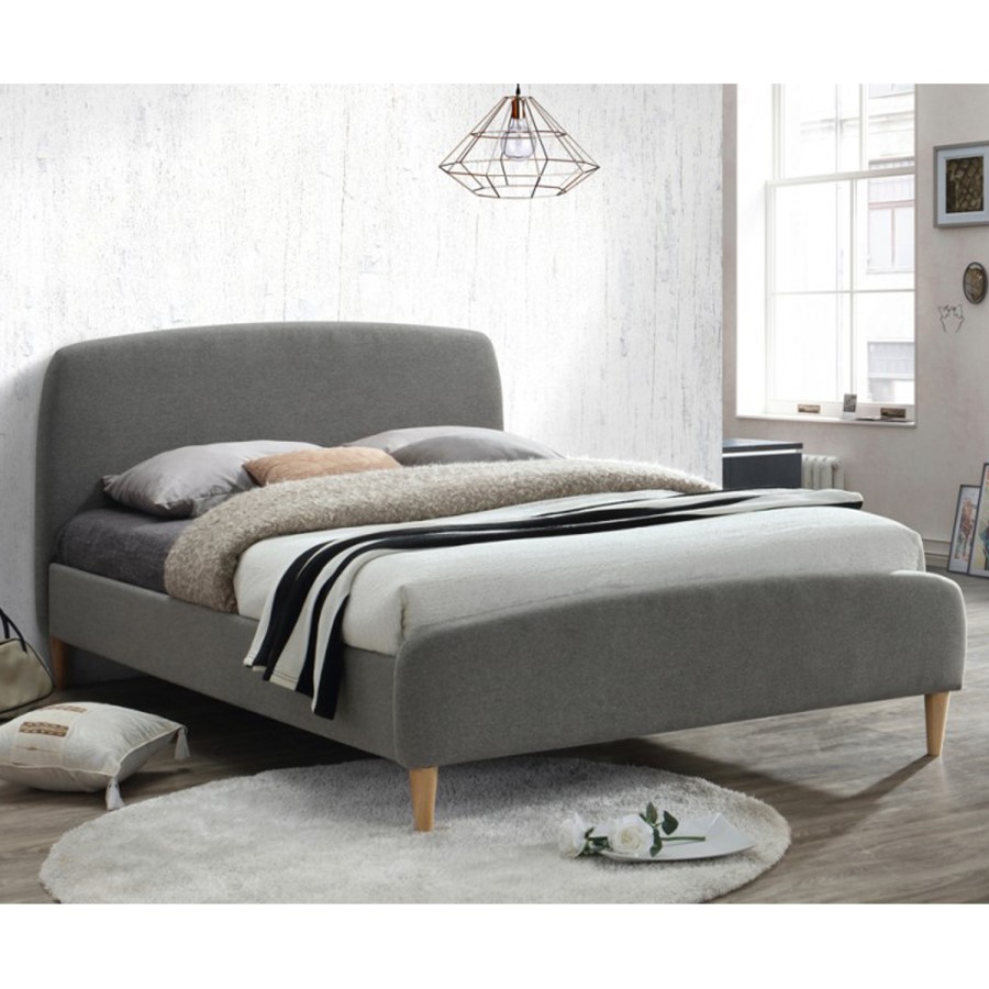 Birlea Quebec Upholstered Grey Kingsize Bed