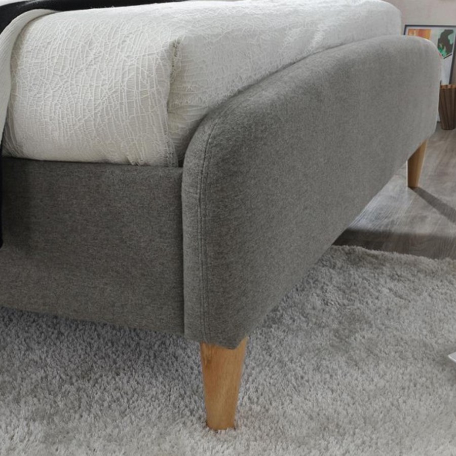 Birlea Quebec Upholstered Grey Kingsize Bed