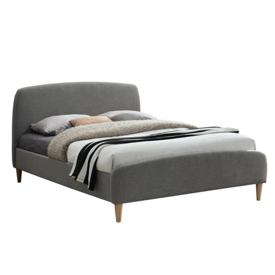 Birlea Quebec Upholstered Grey Kingsize Bed
