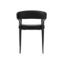 Set of 2 Black Faux Leather Curved Dining Chairs - Queens