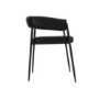 Set of 2 Black Faux Leather Curved Dining Chairs - Queens