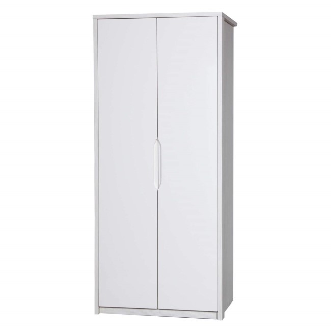 Avola Premium Plus 2 Door Wardrobe in White with Cream Gloss