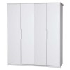Avola Premium Plus 4 Door Wardrobe in White with Cream Gloss