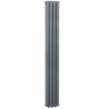 Idro Anthracite Modern Vertical Radiator - 1800 x 236 x 78