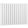 Idro White Modern Horizontal Radiator - 633 x 826 x 79mm