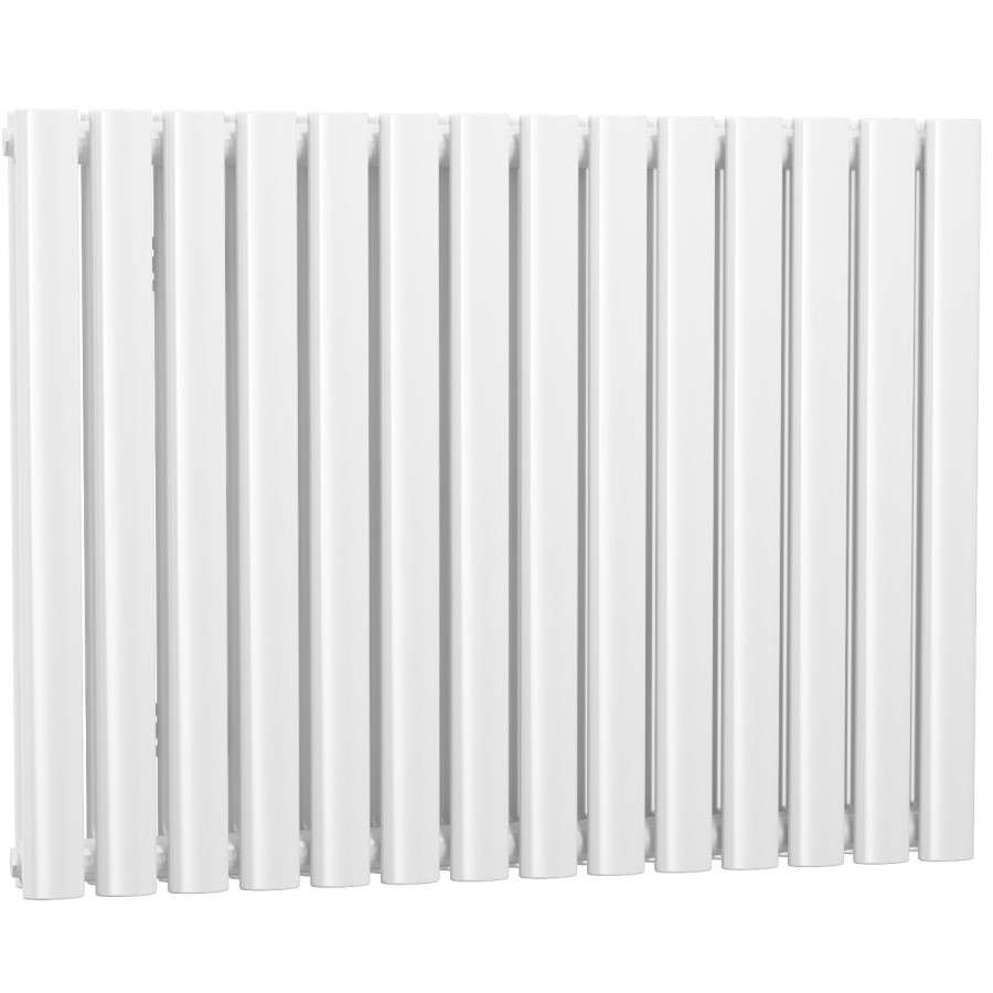 Idro White Modern Horizontal Radiator - 633 x 826 x 79mm