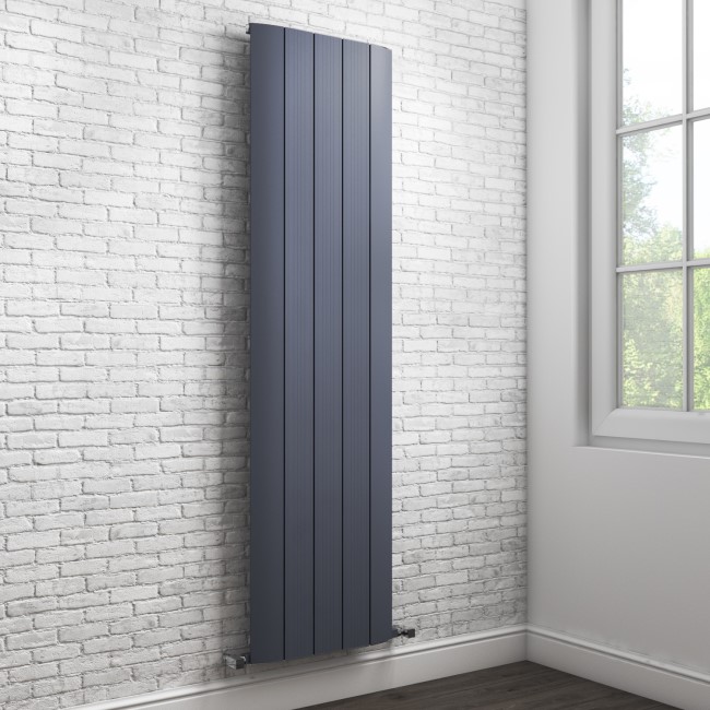 Anthracite Tall Single Panel Radiator - 1800 x 470mm - Furniture123