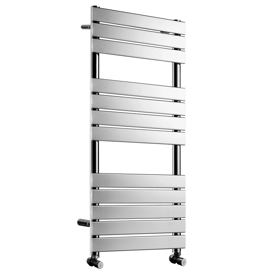 Chrome Vertical Bathroom Towel Radiator - 1200 x 500mm