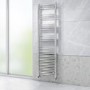 Chrome Straight Vertical Bathroom Towel Radiator - 1800 x 500mm