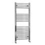Chrome Vertical Bathroom Towel Radiator Curved - 1200 x 500mm