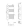 Chrome Vertical Bathroom Towel Radiator Curved - 1200 x 500mm