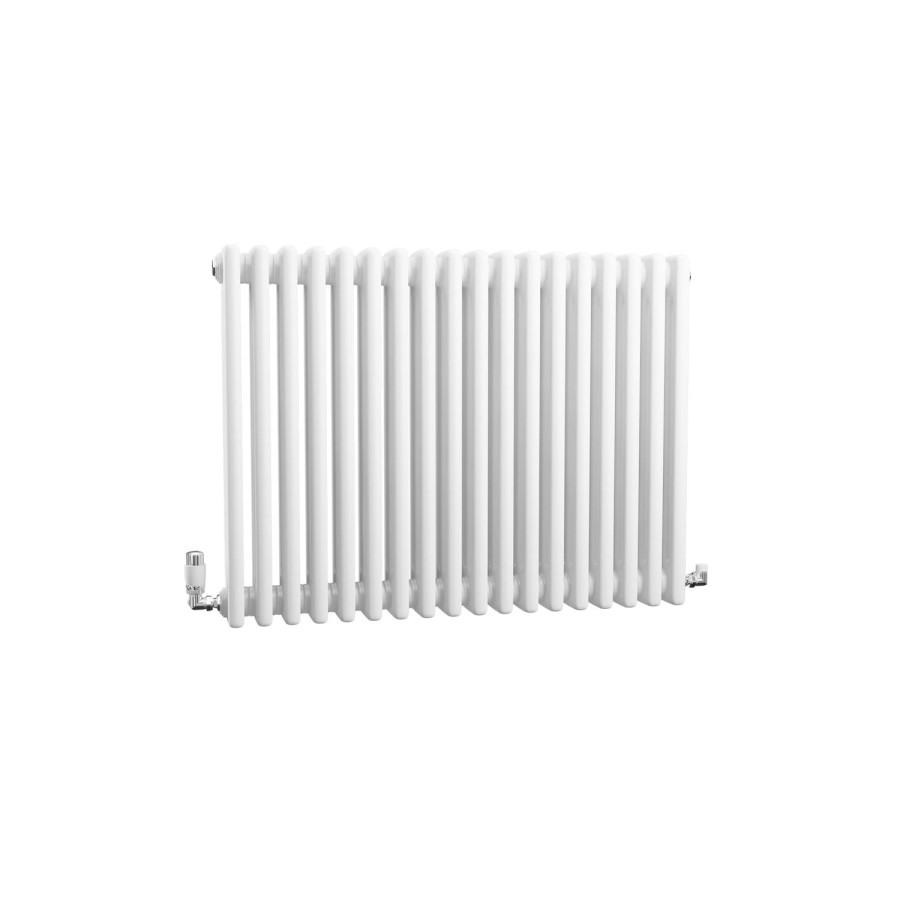 White Horizontal Traditional Column Radiator - 600 x 821mm