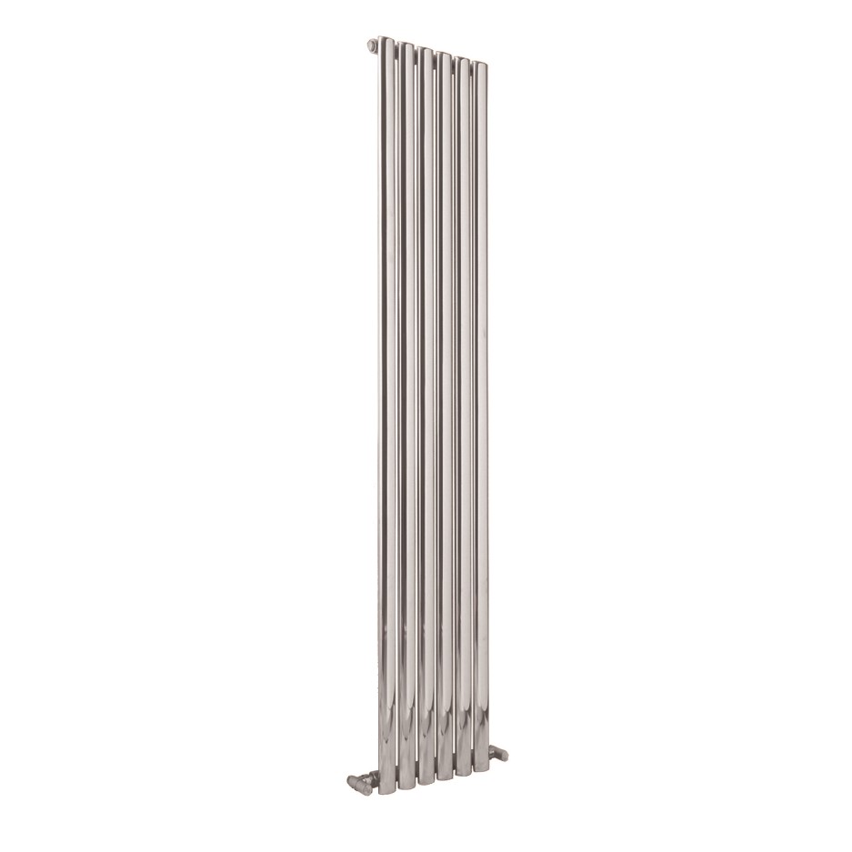 Vertical Chrome Tall Radiator - 1800 x 360mm | Furniture123