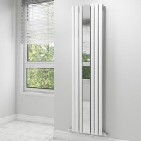 Vertical Steel Mirrored Radiator - 1800 x 499mm