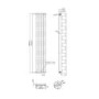 GRADE A2 - White Vertical Flat Panel Designer Modern Radiator - 1800 x 300mm - 2168 BTU's