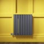 Horizontal Anthracite Grey Flat Panel Radiator - 600 x 600mm
