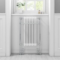 White Traditional Bathroom Towel Radiator - 1130 x 533 x 230mm