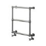 Chrome Traditional Wall Hung Towel Radiator - 658 x 658 x 155mm