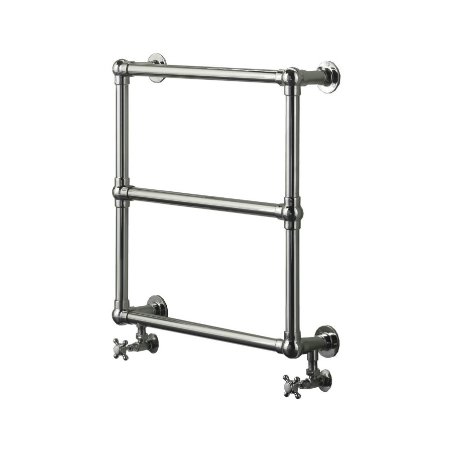 Chrome Traditional Wall Hung Towel Radiator - 658 x 658 x 155mm